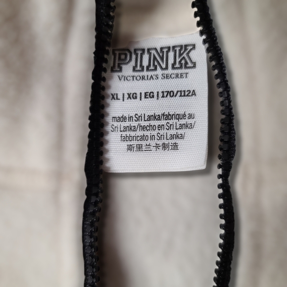 𝅺vs PINK Cream Fleece Quarter-Zip Cropped Pullover Jacket - Picture 3 of 4